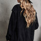 Snap Front Shoulder Detail Corduroy Shacket