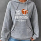 Full Size Heart Graphic Drawstring Hoodie