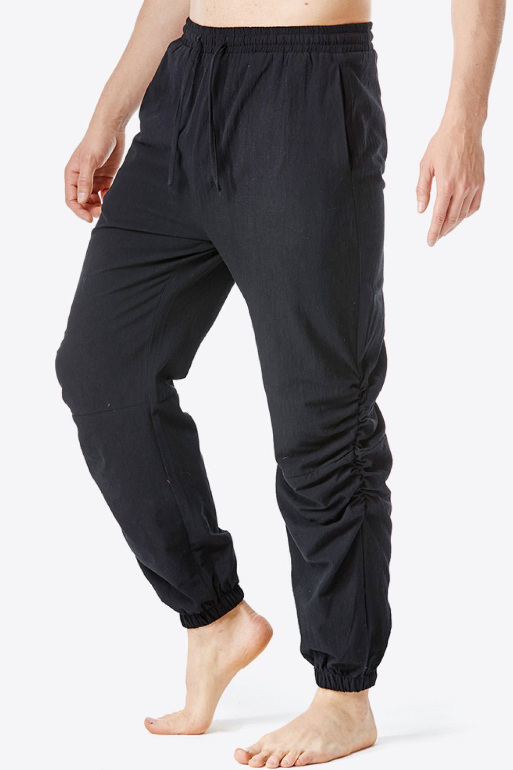 Full Size Ruched Drawstring Waist Pants