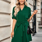 Johnny Collar Tie Belt Dress
