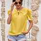 Puff Sleeve Gathered Detail Blouse