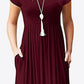 Full Size Short Sleeve Round Neck Dress with Pockets