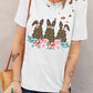 Easter Bunny Graphic Distressed Tee Shirt