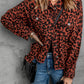 Leopard Print Raw Hem Jacket