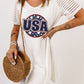 USA Sheer Striped Sleeve Tee Dress