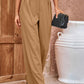 Pleated Detail Straight Leg Pants