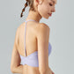 Ribbed Halter Neck Open Back Cropped Sports Cami
