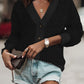 Waffle-Knit Drop Shoulder Button-Down Cardigan
