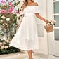 Off-Shoulder Tied Cutout Dress