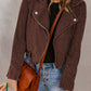 Belted Zip-Up Corduroy Jacket