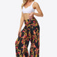 Floral Tie-Waist Tiered Culottes