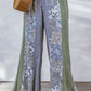 Mixed Print Pull-On Wide Leg Pants