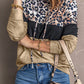 Leopard Color Block Hoodie