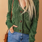 Mixed Knit Button Down Cardigan with Pockets