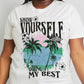 Simply Love Full Size SHOW YOURSELF DOING MY BEST Graphic Cotton Tee