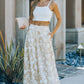 Floral High Waist Wide Leg Pants with Pockets