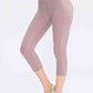 Wide Waistband Cropped Active Leggings with Pockets