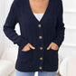 Button Down Cable-Knit Cardigan