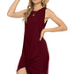 Twisted Round Neck Sleeveless Dress