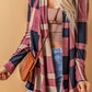 Plaid Open Front Cardigan