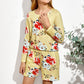 Girls Floral Long Sleeve Top and Shorts Set