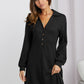 Johnny Collar Half Button Waffle Knit Dress