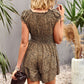 Printed Frill Trim Square Neck Romper