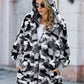 Fleece Hooded Open Front Jacket with Pockets