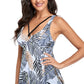 Ring Detail Strappy Neck Tankini Set