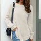 Round Neck Ribbed Knit Top