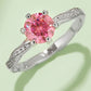 1 Carat Moissanite Contrast 925 Sterling Silver Ring