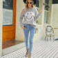 Smiley Face Graphic Dropped Shoulder Sweater