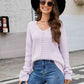 V-Neck Rib-Knit Top