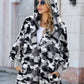 Fleece Hooded Open Front Jacket with Pockets