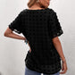 Swiss Dot Round Neck Blouse