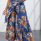 Printed Tie-Front Culottes