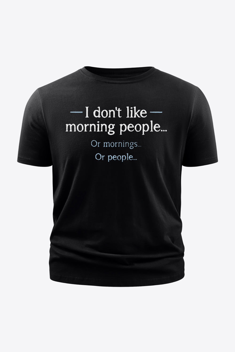 Slogan Graphic Round Neck Short Sleeve Tee