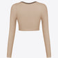 Contrast Trim Ribbed Cropped Top