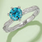 1 Carat Moissanite Contrast 925 Sterling Silver Ring