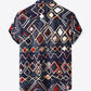 Geometric Print Button-Down Short Sleeve Shirt
