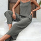 Spaghetti Strap Scoop Neck Jumpsuit with Pockets