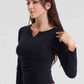 Notched Neck Ruched Sports Top