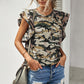 Camouflage Flutter Sleeve T-Shirt