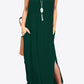 Split Spaghetti Strap Maxi Dress with Pockets