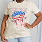 Simply Love Full Size AMERICA Star and Stripe Lip Graphic Cotton Tee
