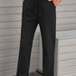 Drawstring Elastic Waist Pants with Pockets