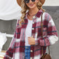 Plaid Brushed Button-Up Shacket