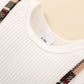 Girls Plaid Bow Detail Ribbed Dress