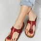 MMShoes Drift Away T-Strap Flip-Flop in Wine