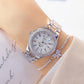 Ladies Wrist Watches Dress Women Crystal Diamond Watches Stainless Steel 9Wh39Wh1